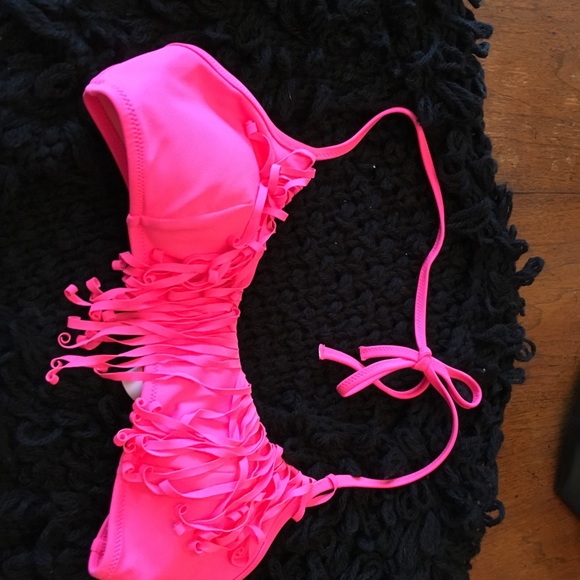Victoria Secret fringe top bikini in a coral pink - Picture 2 of 8